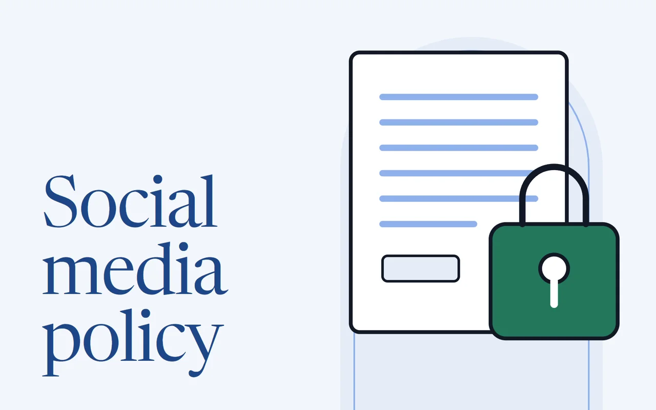 A policy page with a padlock