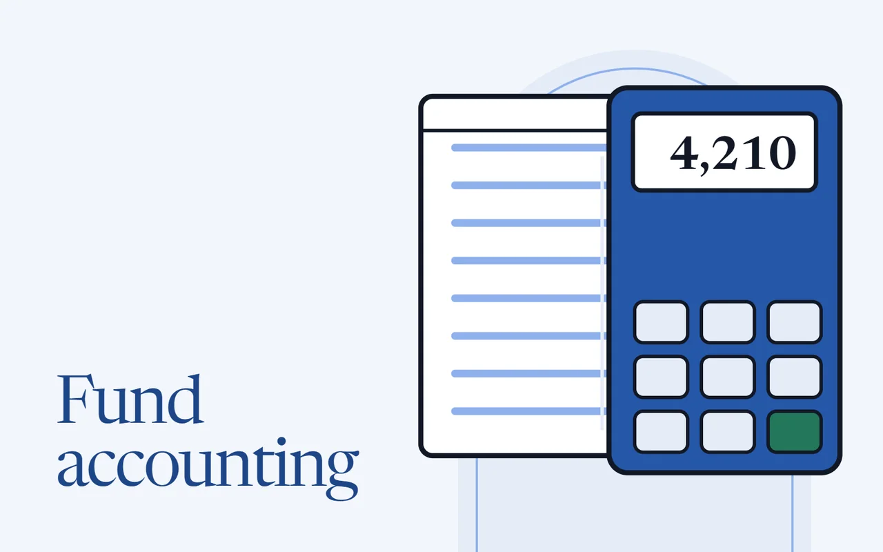 A ledger page beside a calculator showing 4,210
