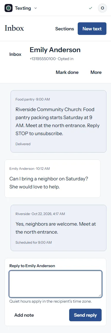 cOS Texting app preview