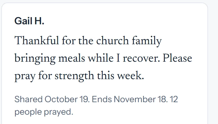 Prayer Requests app preview